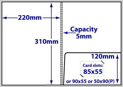 FA4_c5_94 A4 5mm capacity folder with glue-fixed pocket