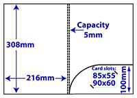 diagram of A4 Round Pocket 5mm capacity folder