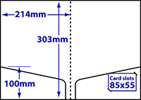 diagram of A4 Double Pocket Folder
