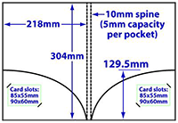 diagram of A4 double pocket folder with 2x5mm capacity